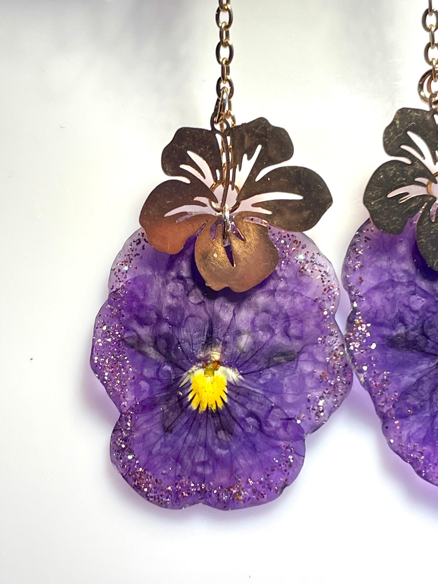 Boucles d’oreilles Pensées violettes Fantasia