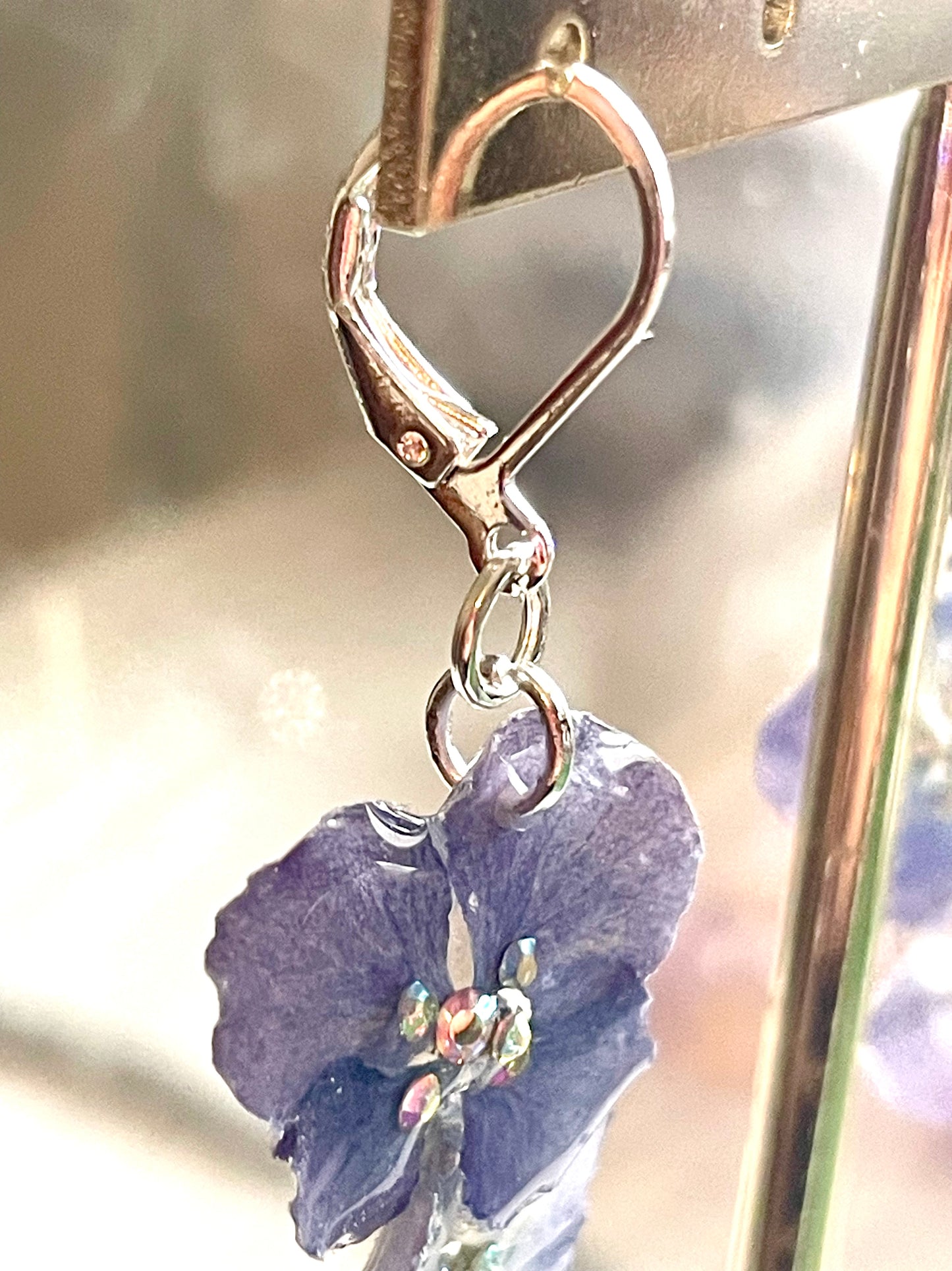 Boucles d’oreilles Hortensia Bleu Fantasia
