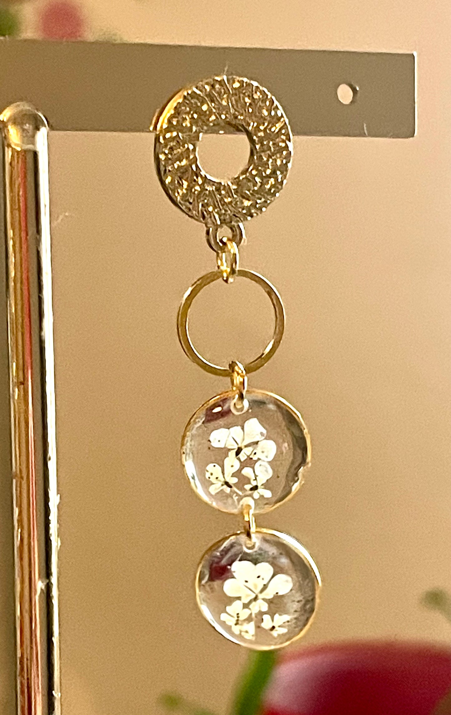Parure bijoux Fleurs de carotte sauvage