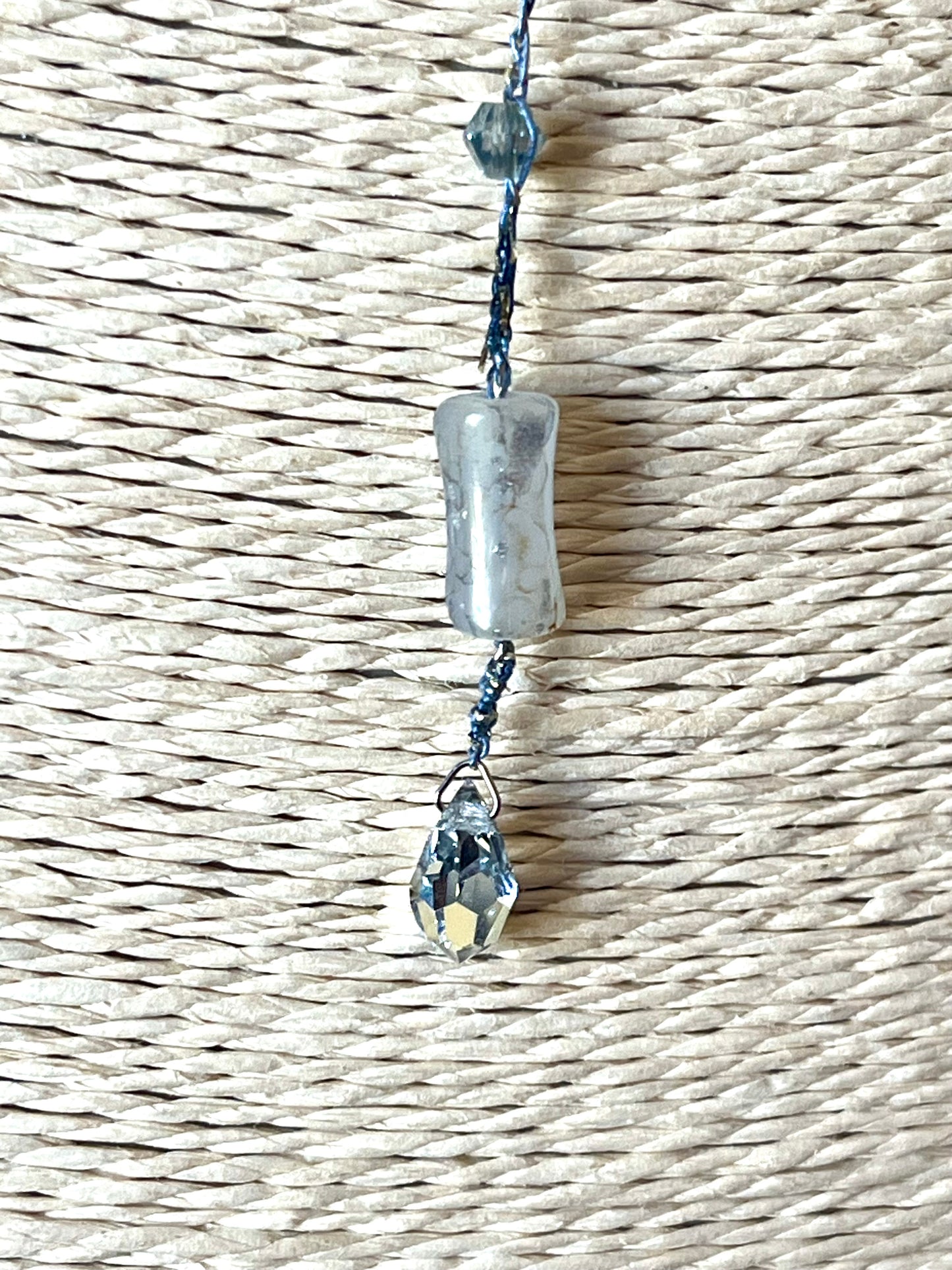 Collier Pendentif Pensée Bleue – Fleur Naturelle Pressée