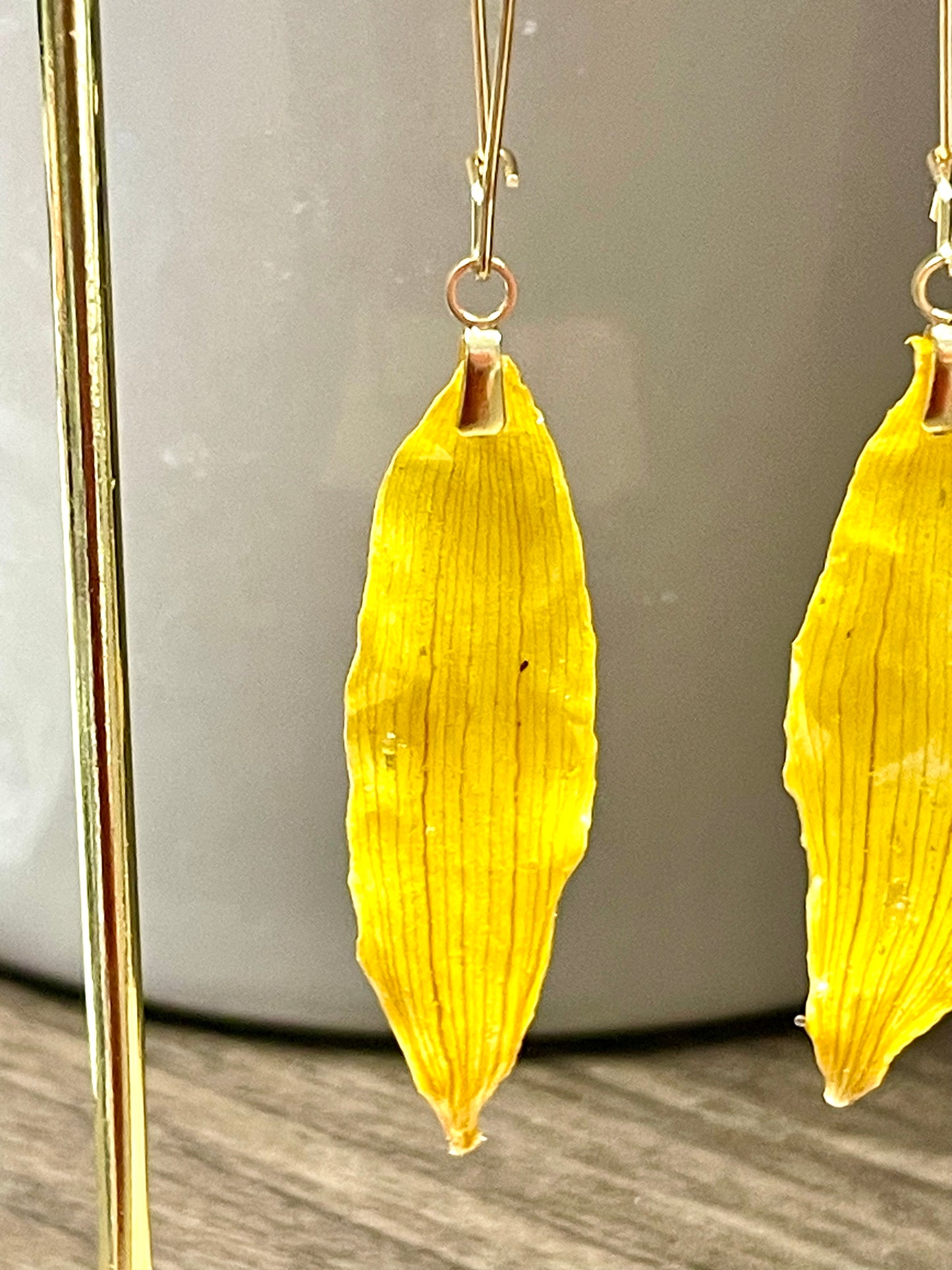 Boucles d’oreilles pétales Tournesol