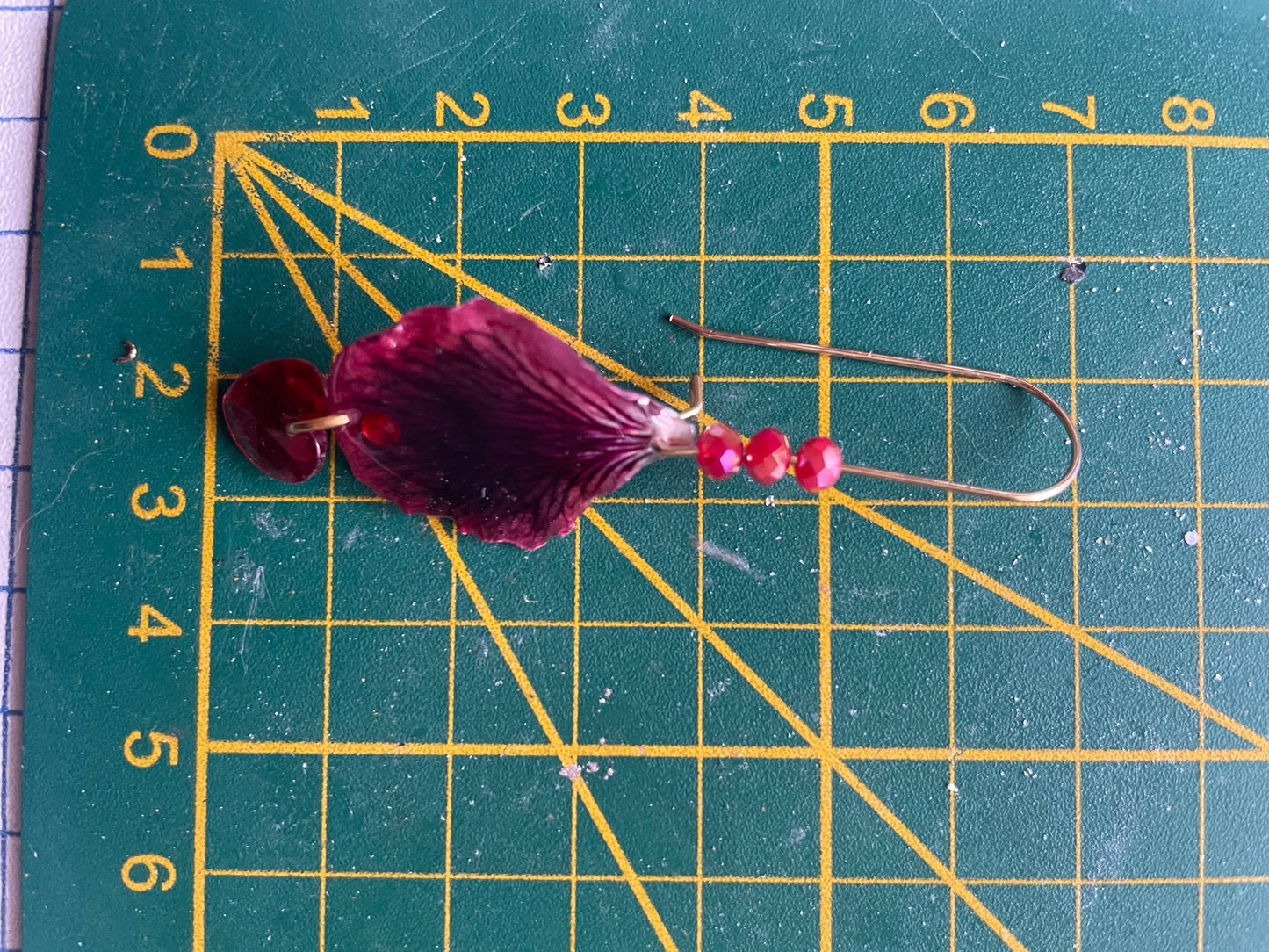 Boucles d’oreilles Pétales de Pélargonium Fantasia