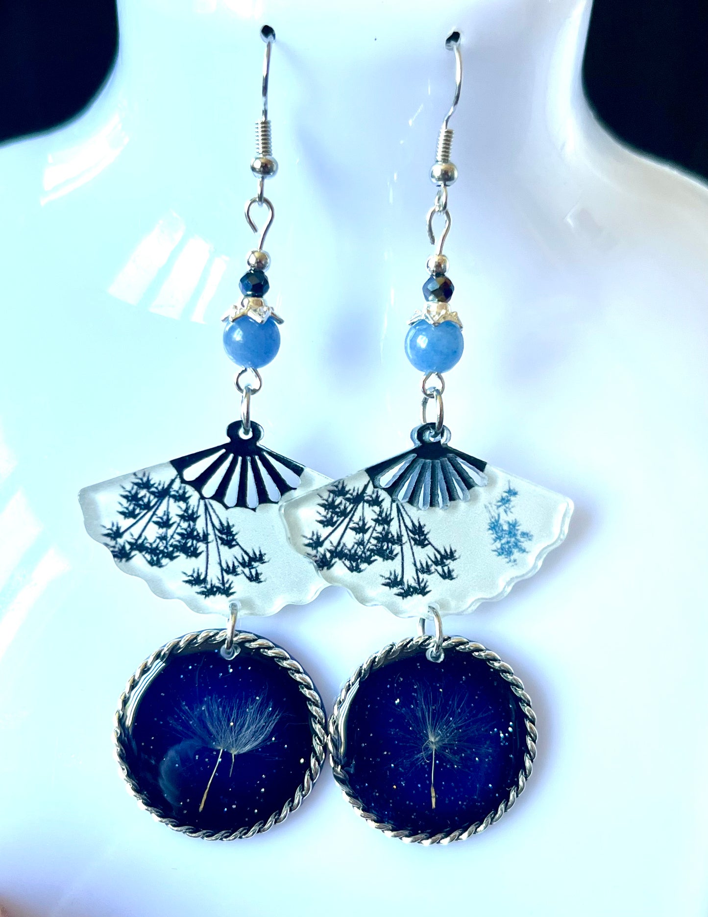 Boucles d’oreilles « Éventail Céleste »