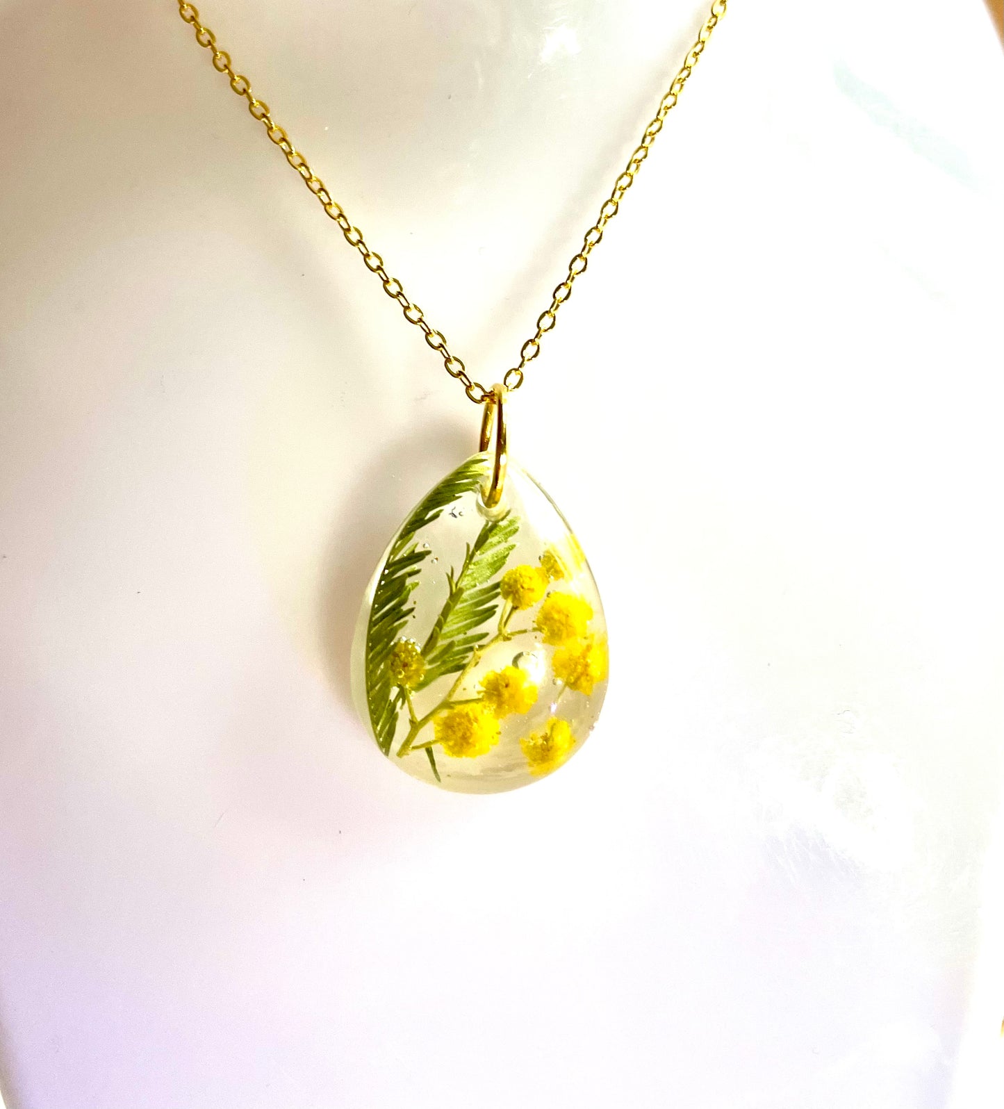 Pendentif larme Mimosa