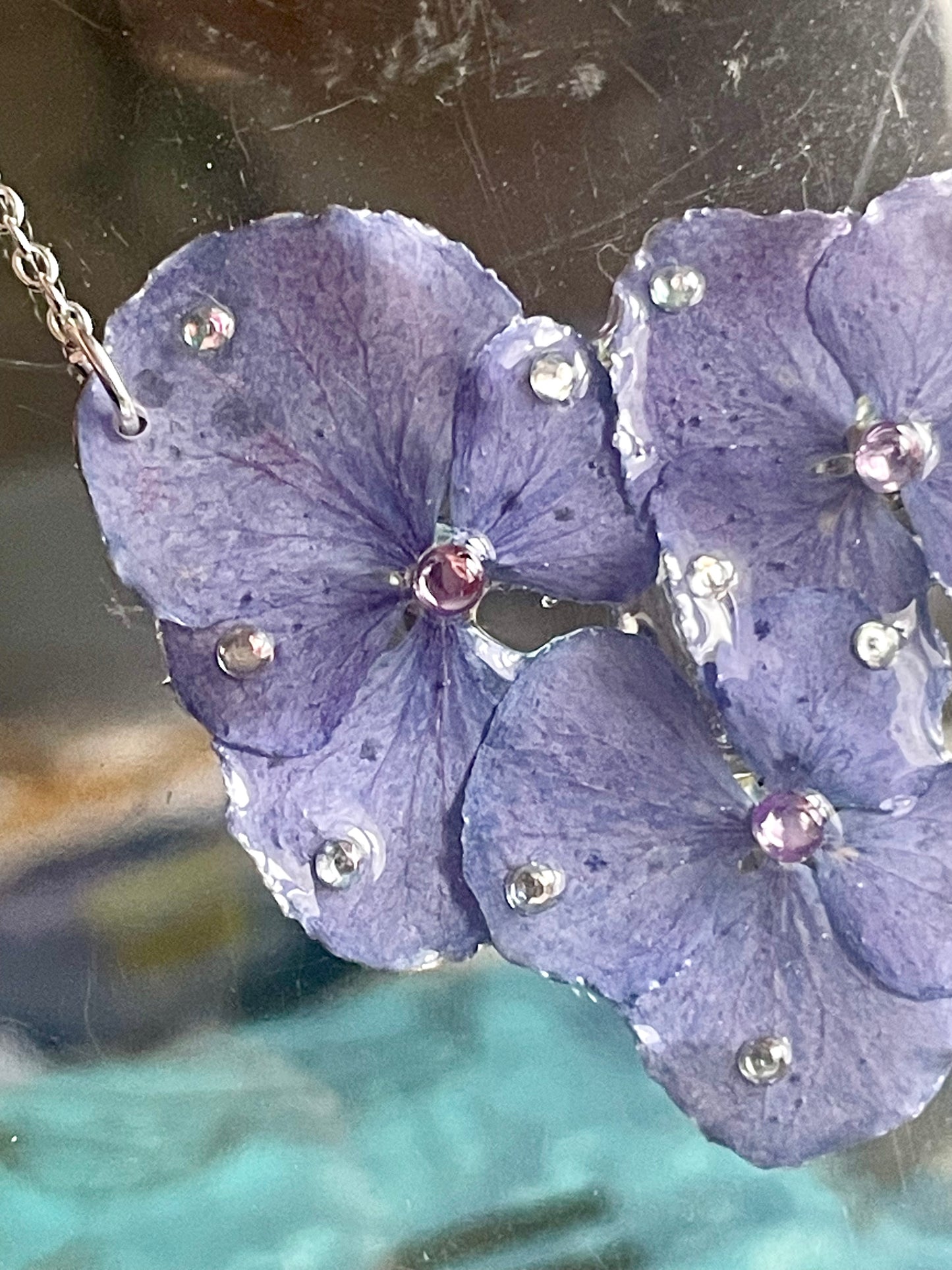 Collier Hortensias bleus Fantasia ✨✨