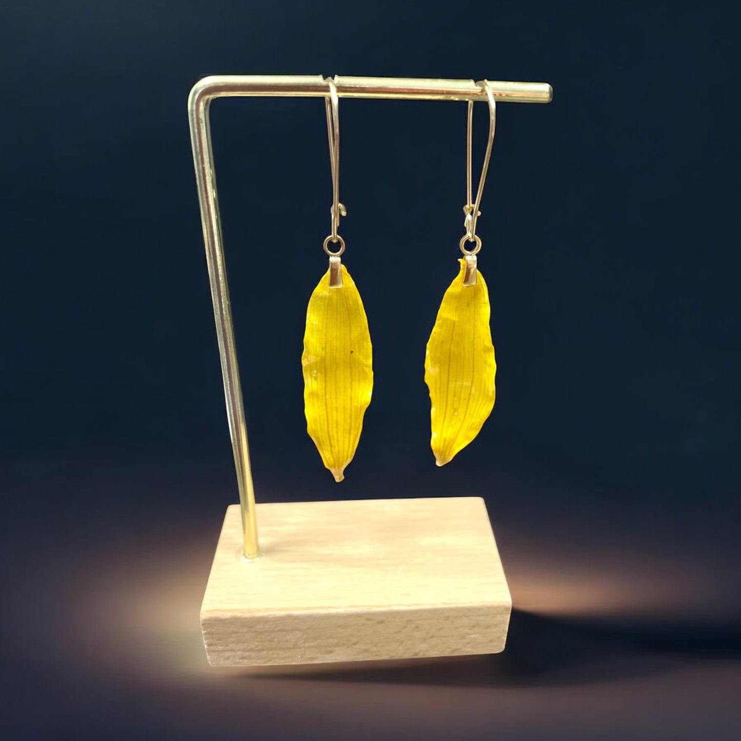 Boucles d’oreilles pétales Tournesol
