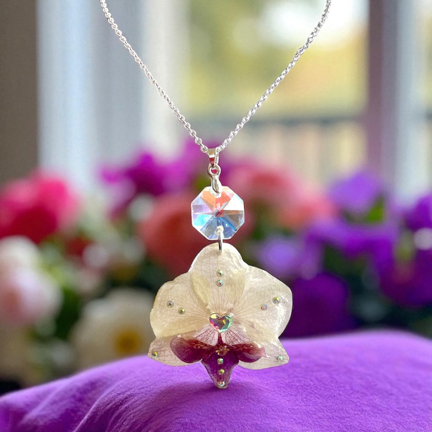 Collier Orchidée Fantasia Cristal