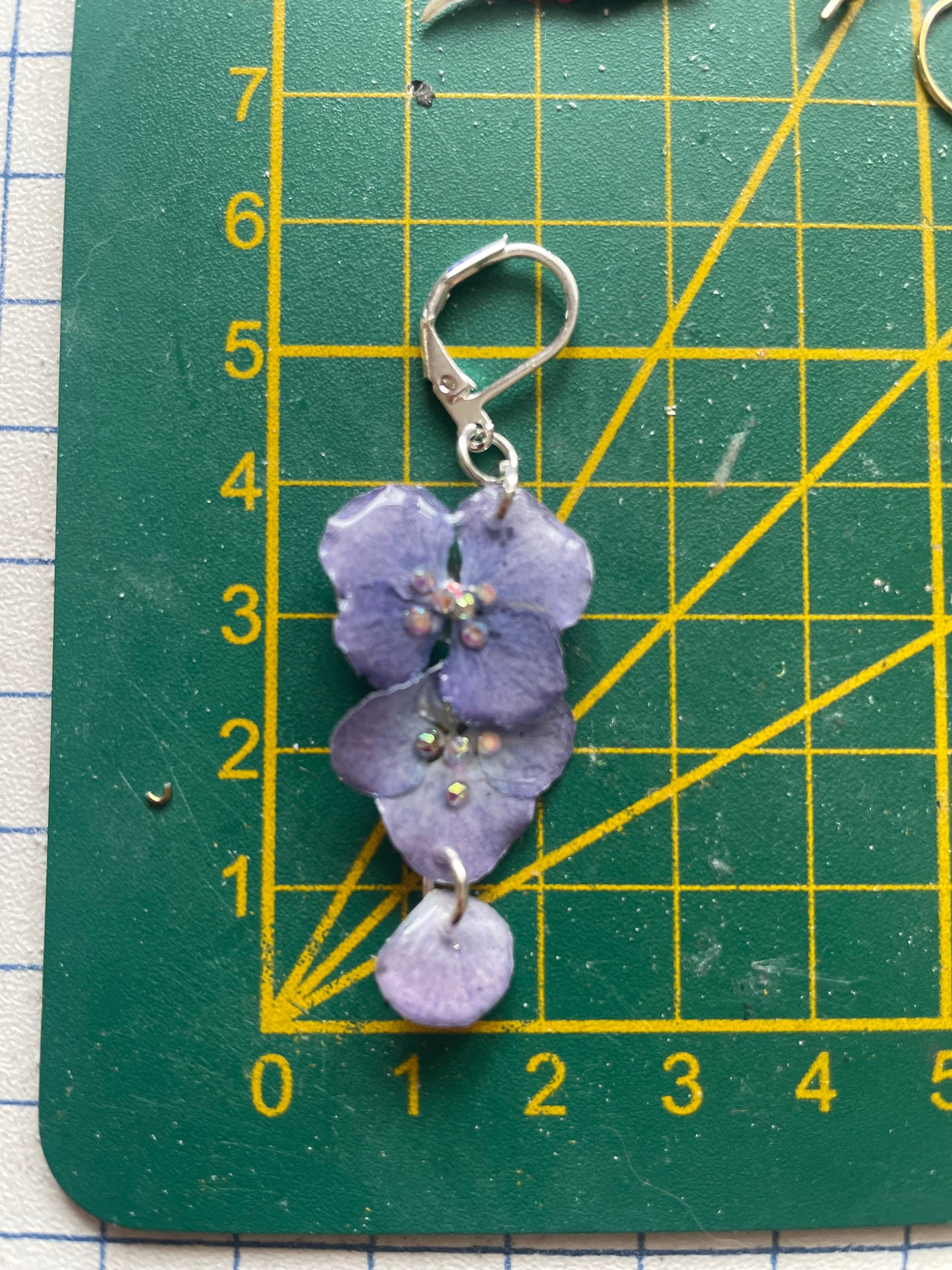 Boucles d’oreilles Hortensia Bleu Fantasia