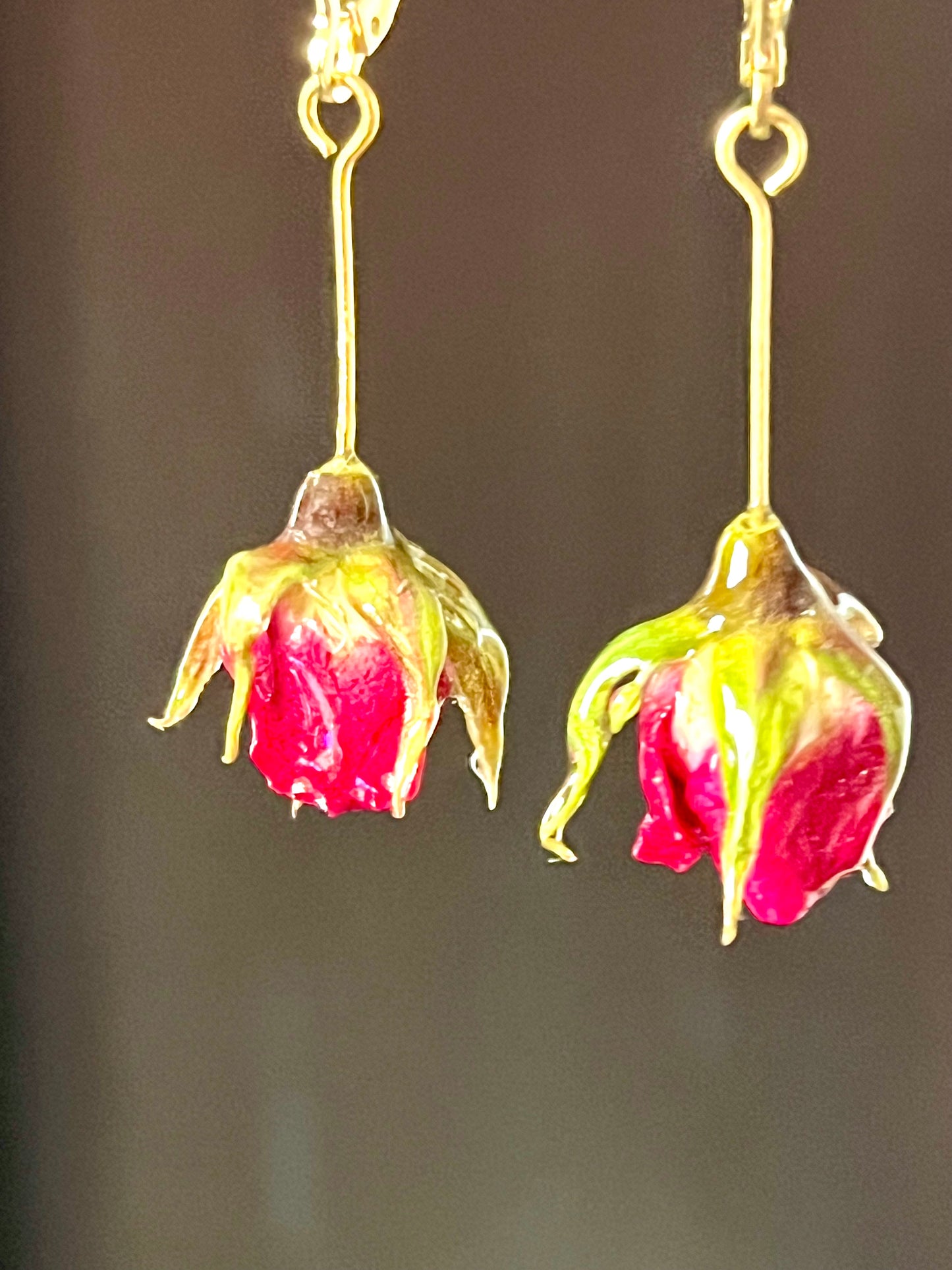 Boucles d’oreilles boutons de roses 🌹