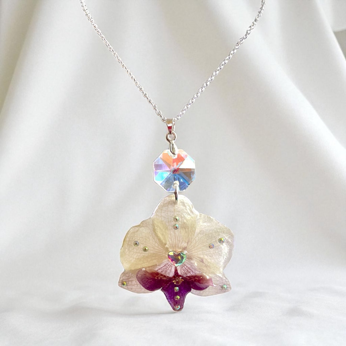 Collier Orchidée Fantasia Cristal