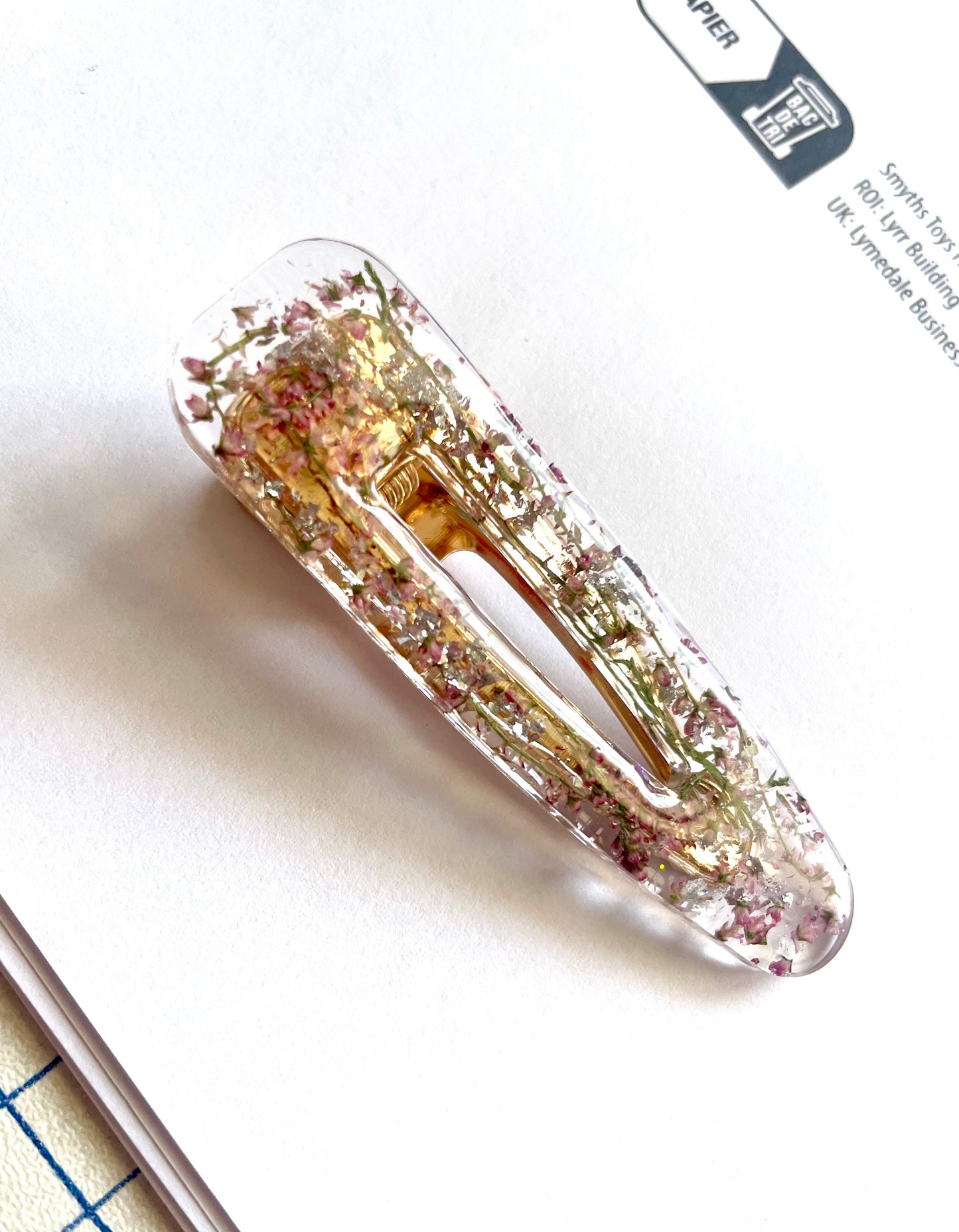 Barrette fleurs de Tamaris