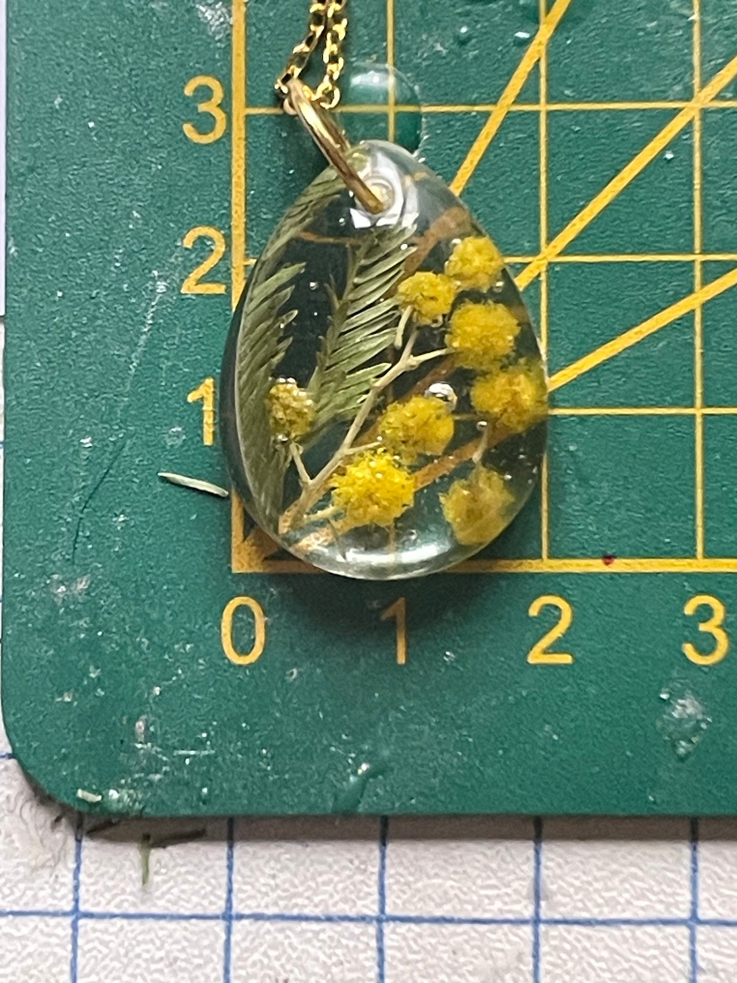 Pendentif larme Mimosa