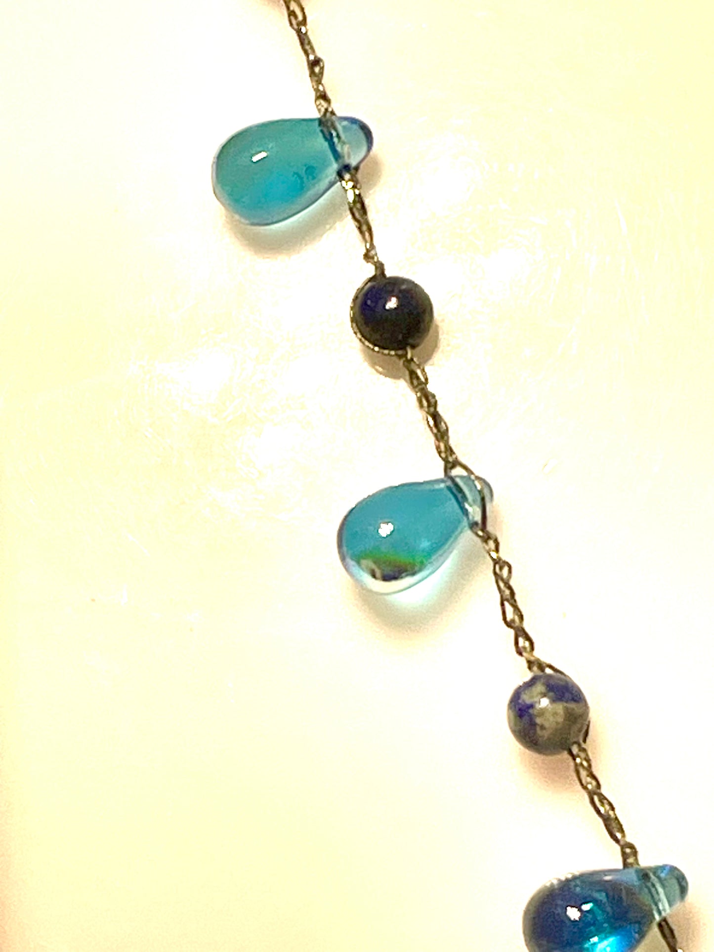 Collier Hortensia bleu Fantasia