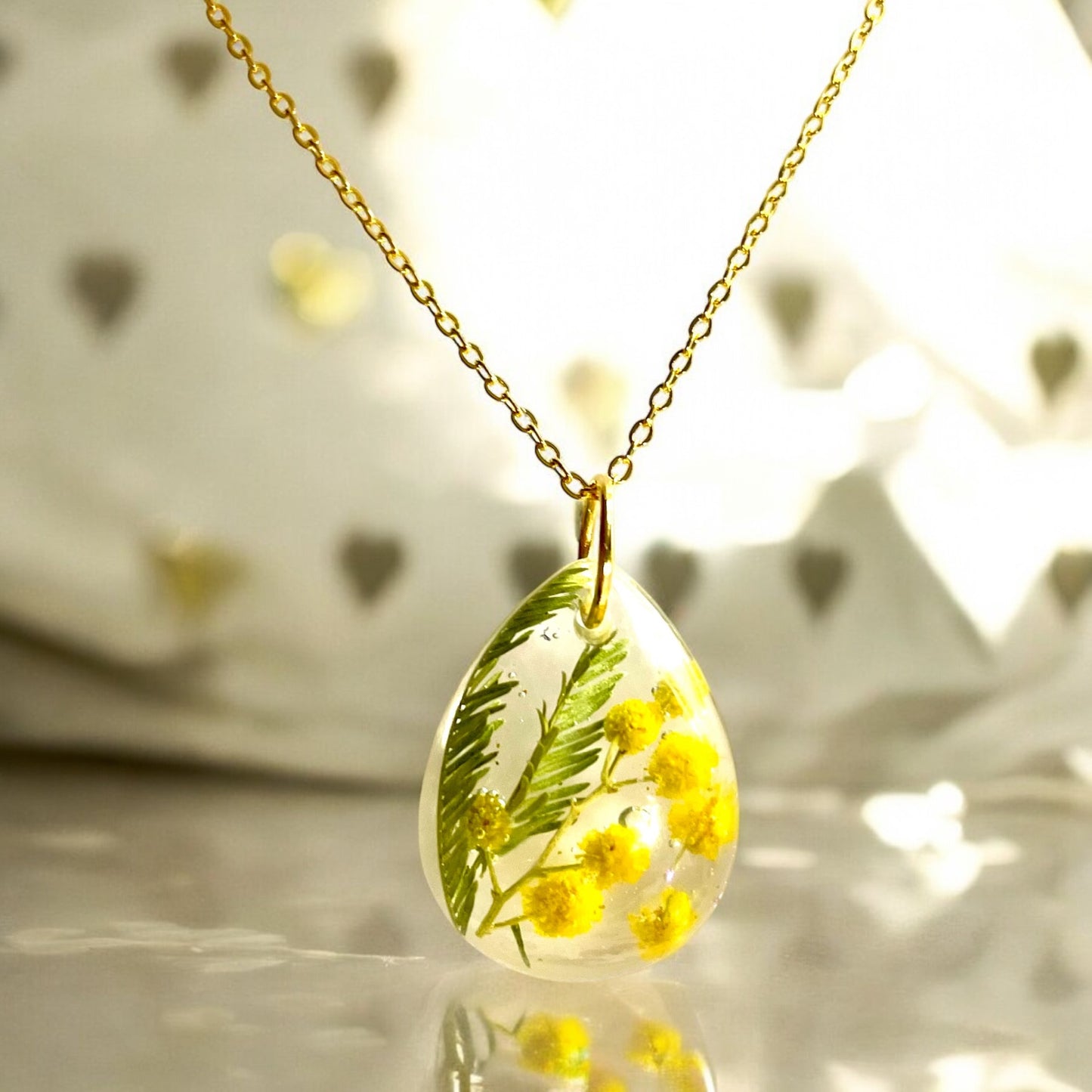 Pendentif larme Mimosa