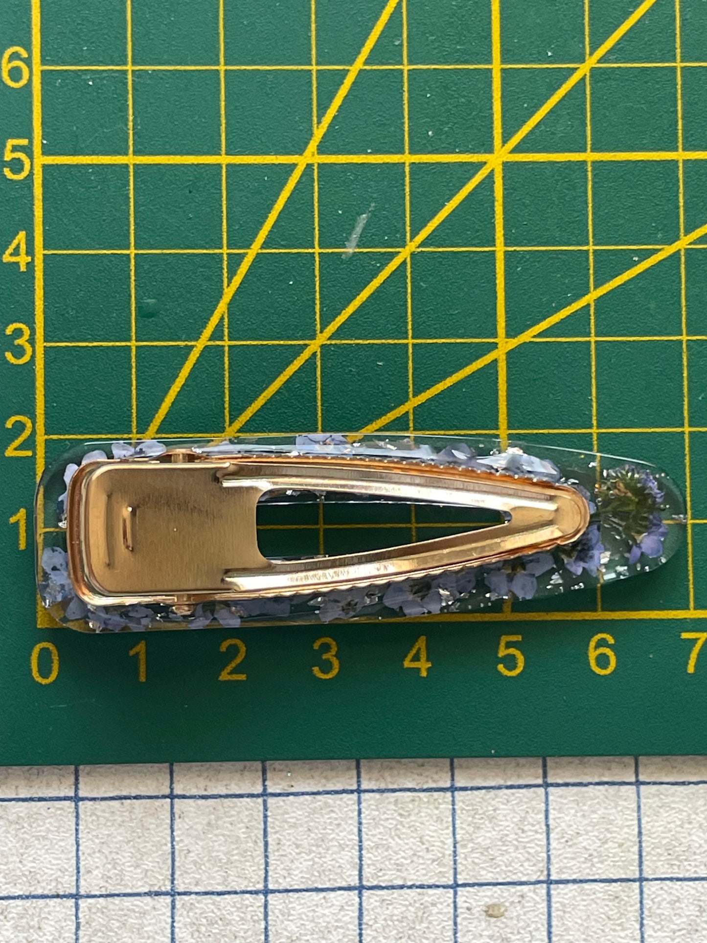 Barrette myosotis bleu