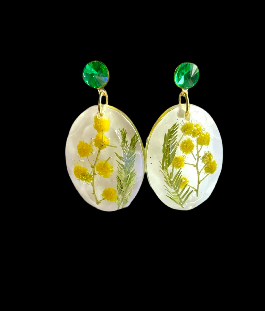 Boucles d’oreilles ovales Mimosa
