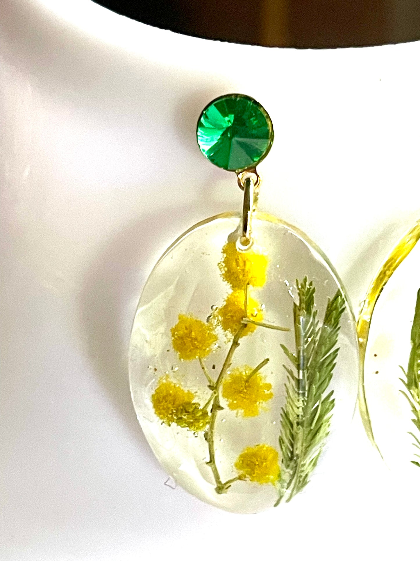 Boucles d’oreilles ovales Mimosa