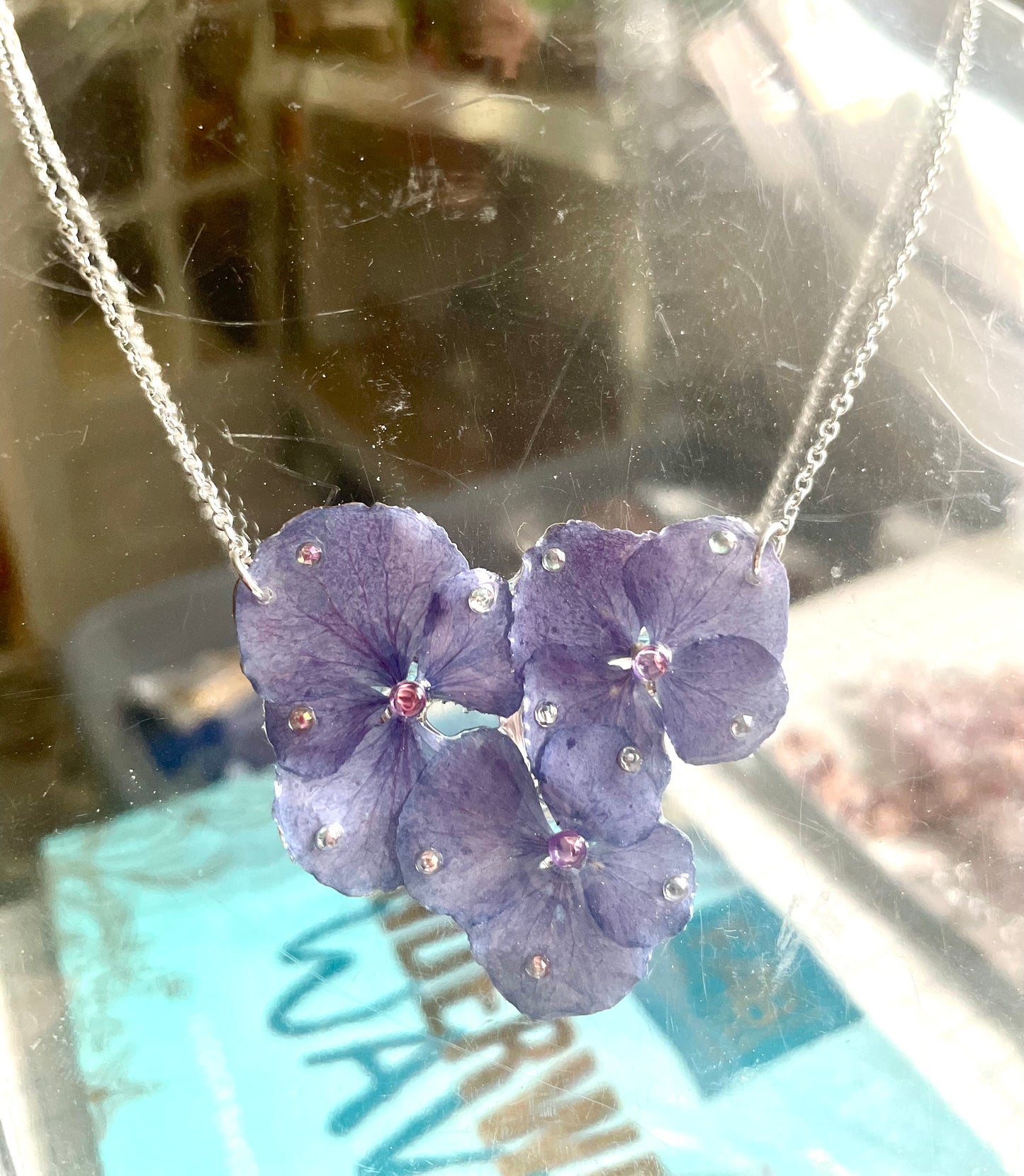 Collier Hortensias bleus Fantasia ✨✨