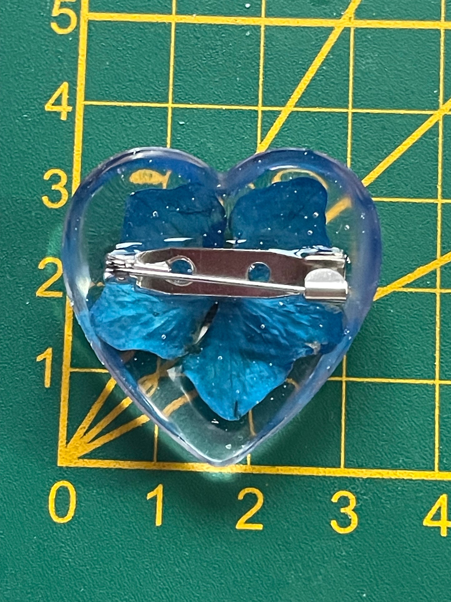 Broche Hortensia bleu