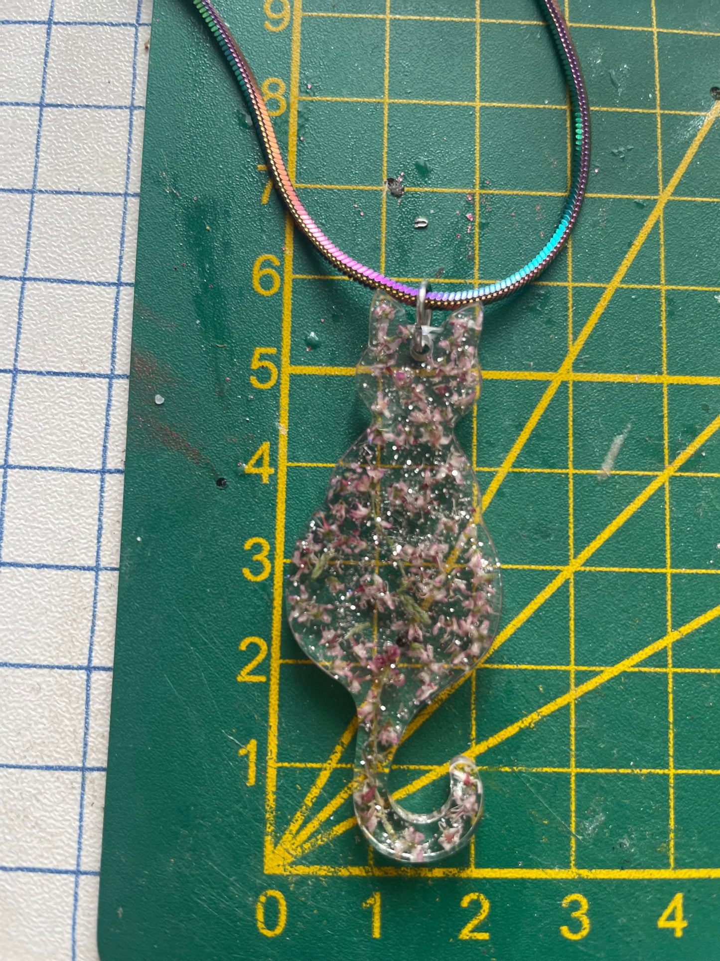 Collier Chat fleurs de Tamaris
