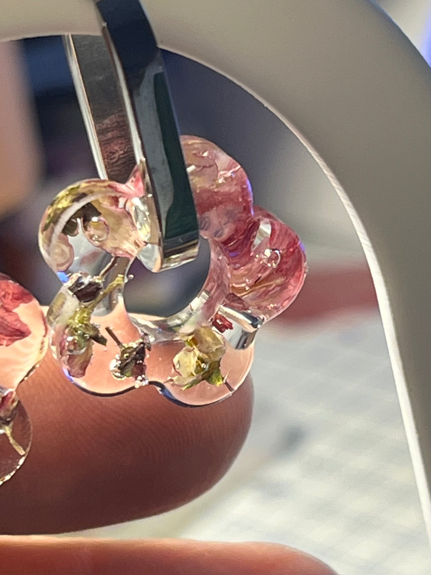 Boucles d’oreilles pampilles fleurs de groseilliers