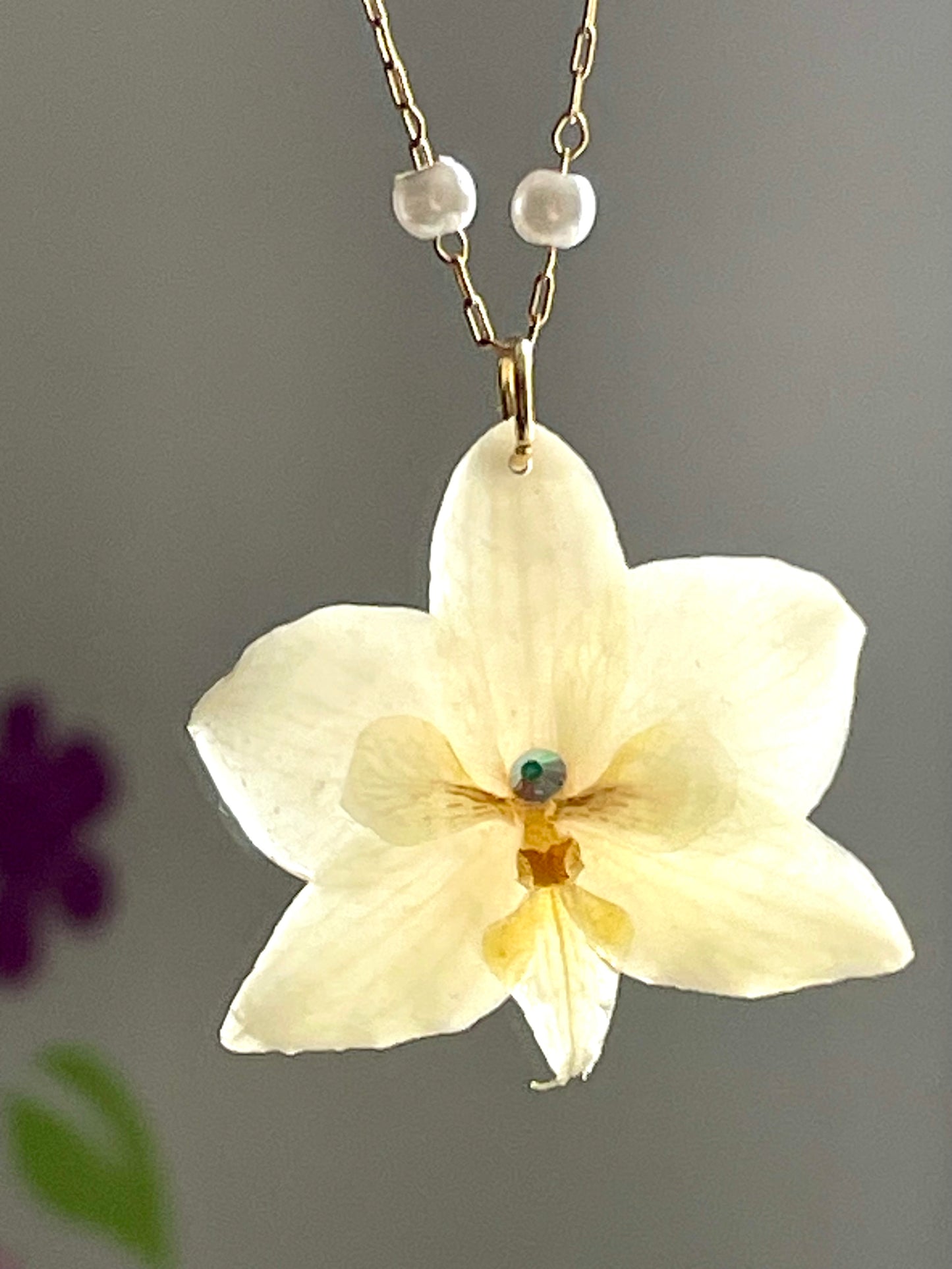 Parure bijoux fleurs Orchidée