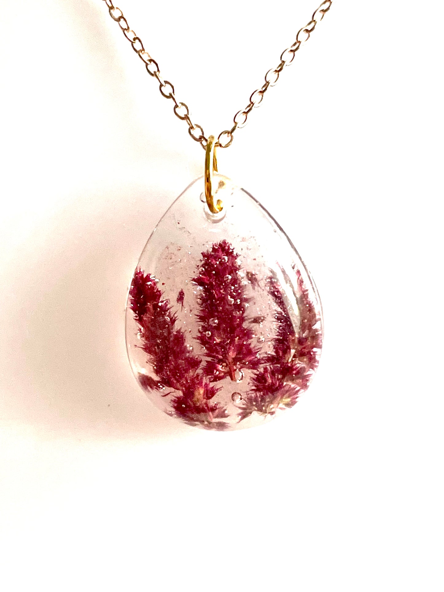 Collier pendentif Amaranthe queue de renard