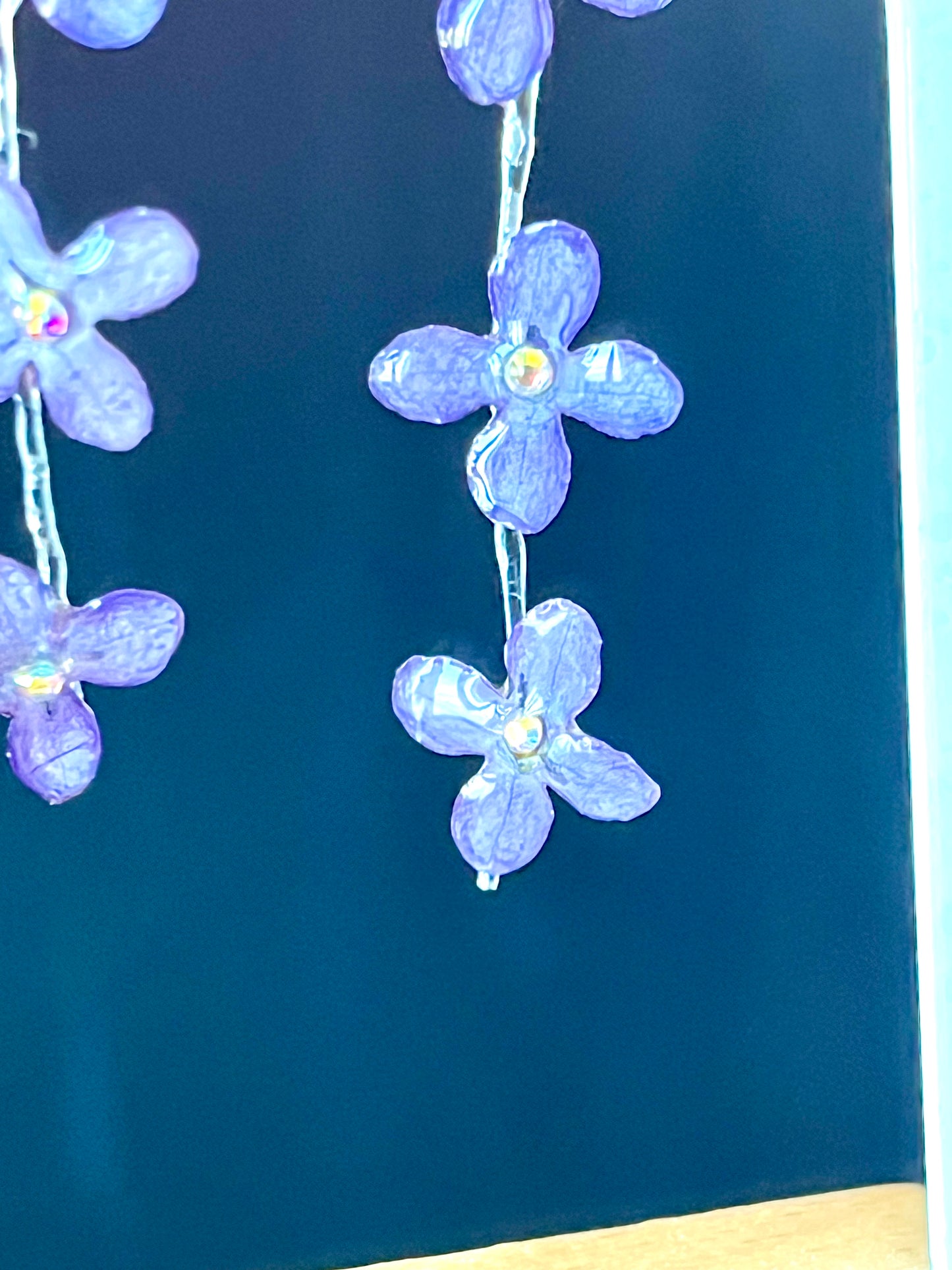 Boucles d’oreilles en fleurs de lilas naturelles
