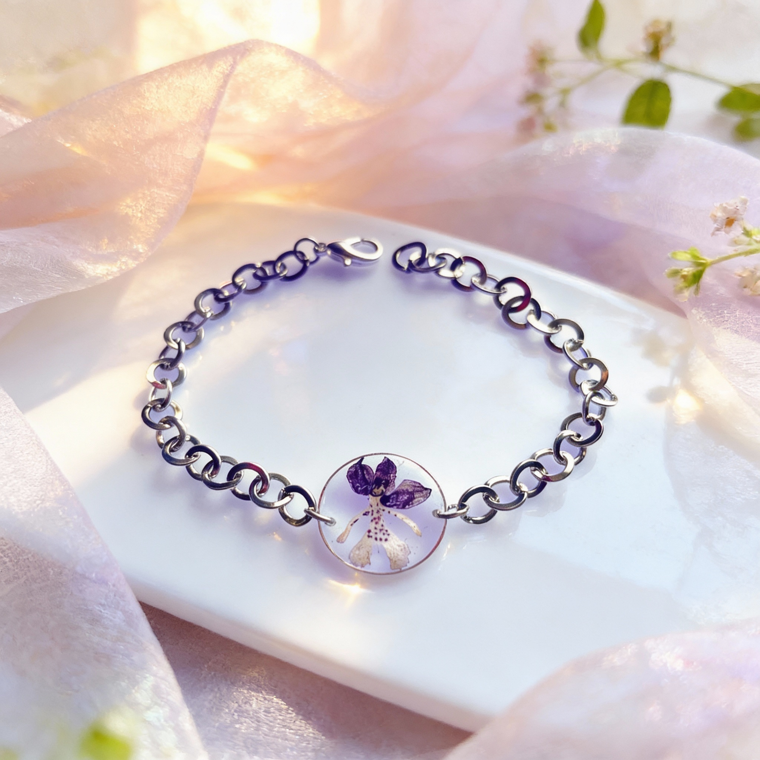 Bracelets fleurs naturelles