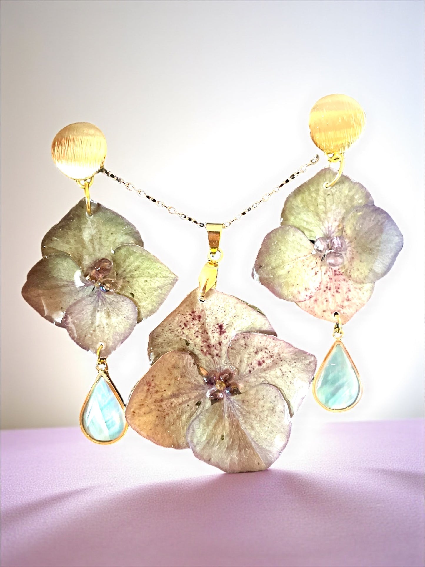 Parure de bijoux Hortensia moucheté