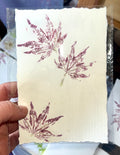 Handmade card – Natural maple leaf prints