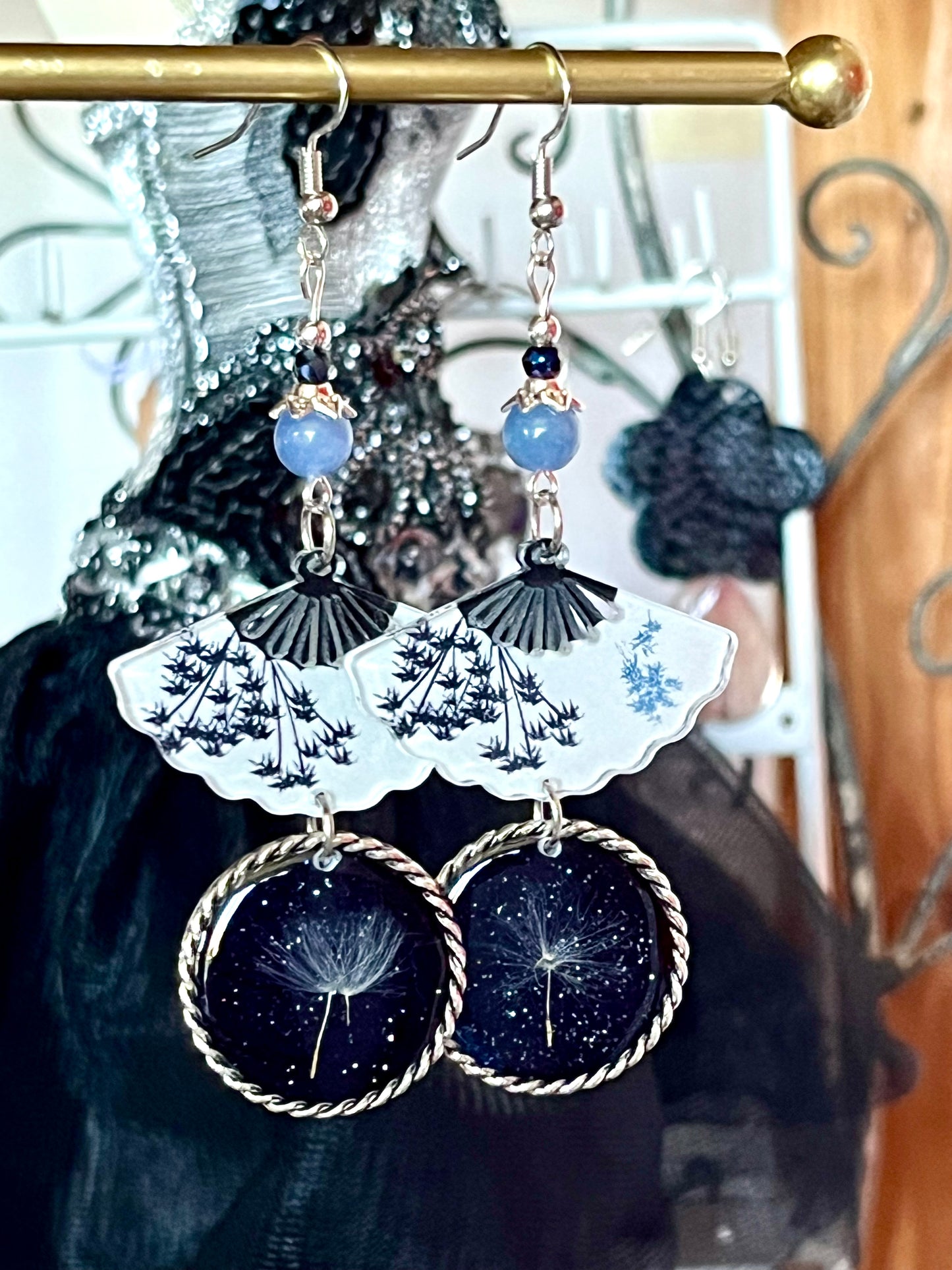 Boucles d’oreilles « Éventail Céleste »