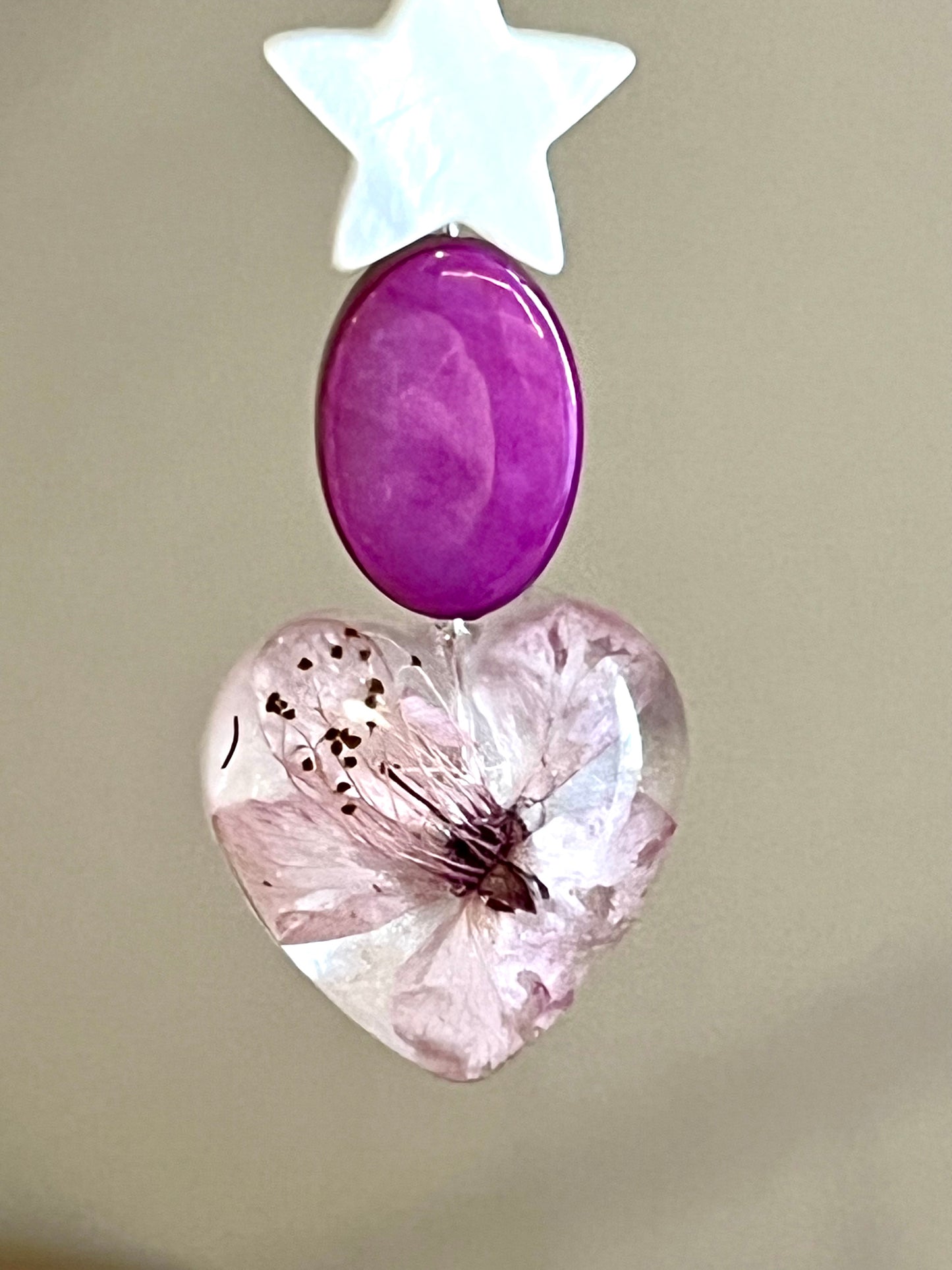 Boucles d’Oreilles Prunus & Nacre – Éclat Floral