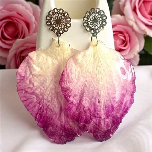 Boucles d’oreilles pétales de Glaïeul