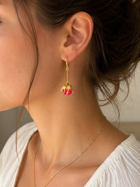 Boucles d’oreilles boutons de roses 🌹