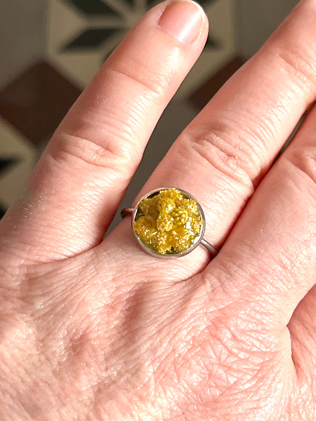 Mimosa flower ring