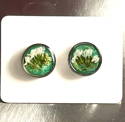 Boucles d’oreilles mini puces argentée