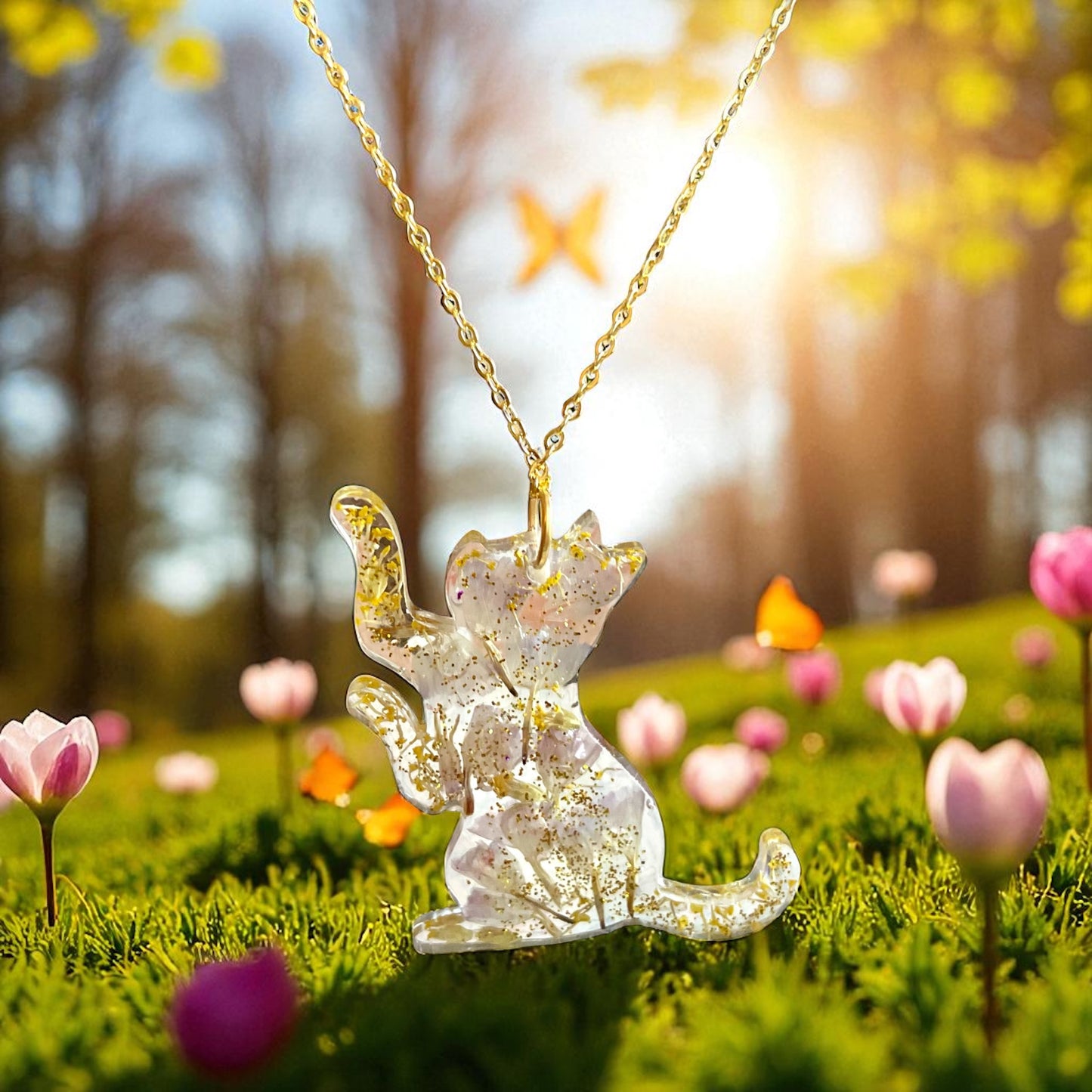 Collier Chat Dephinium