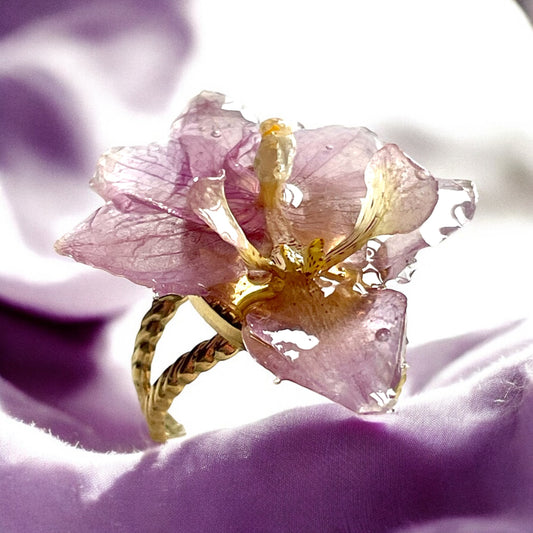 Bague fleur d’orchidée