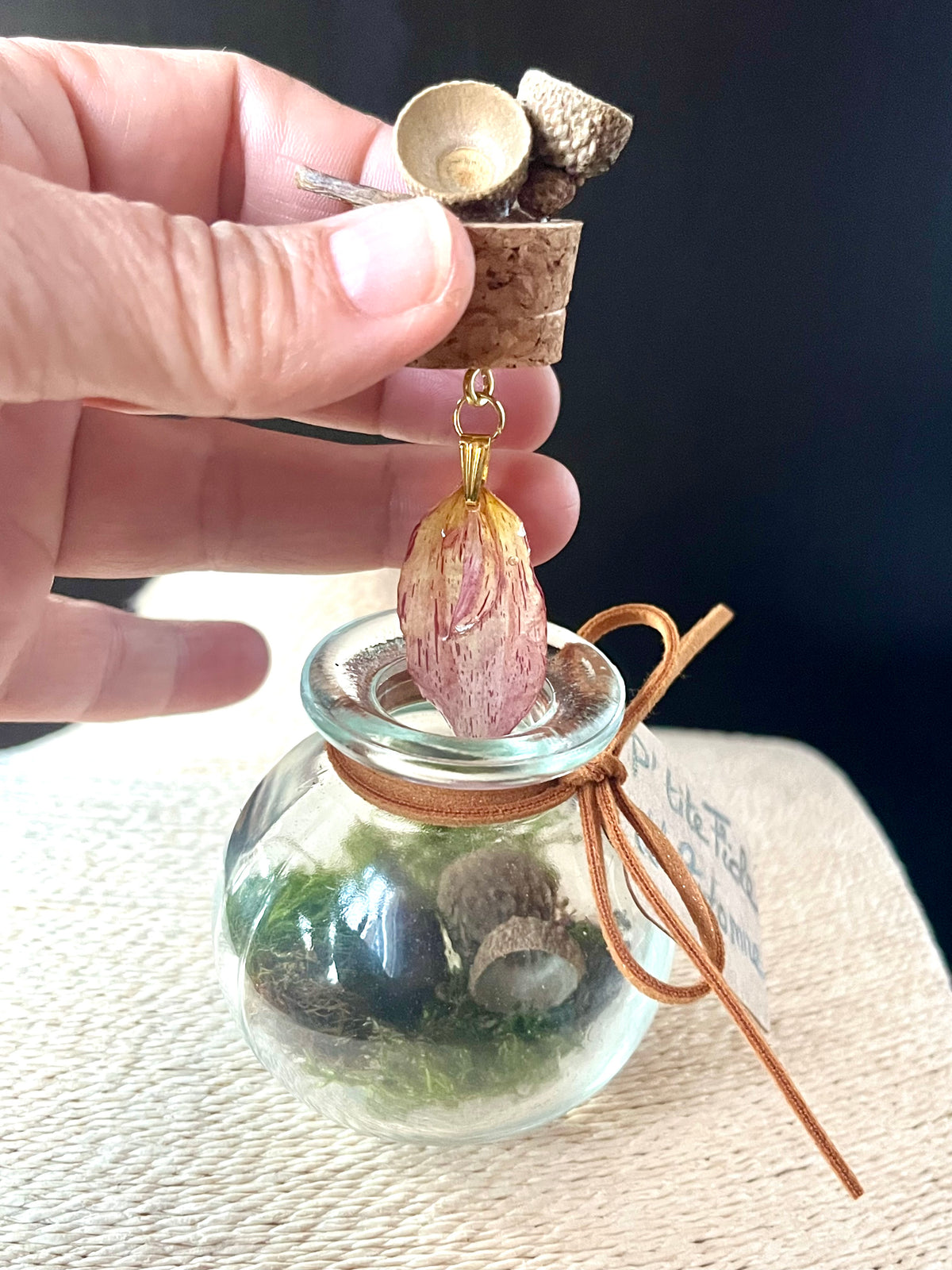 P’tite Fiole d’automne Dahlia – Pétale naturel | Aux Fleurs de Chloé