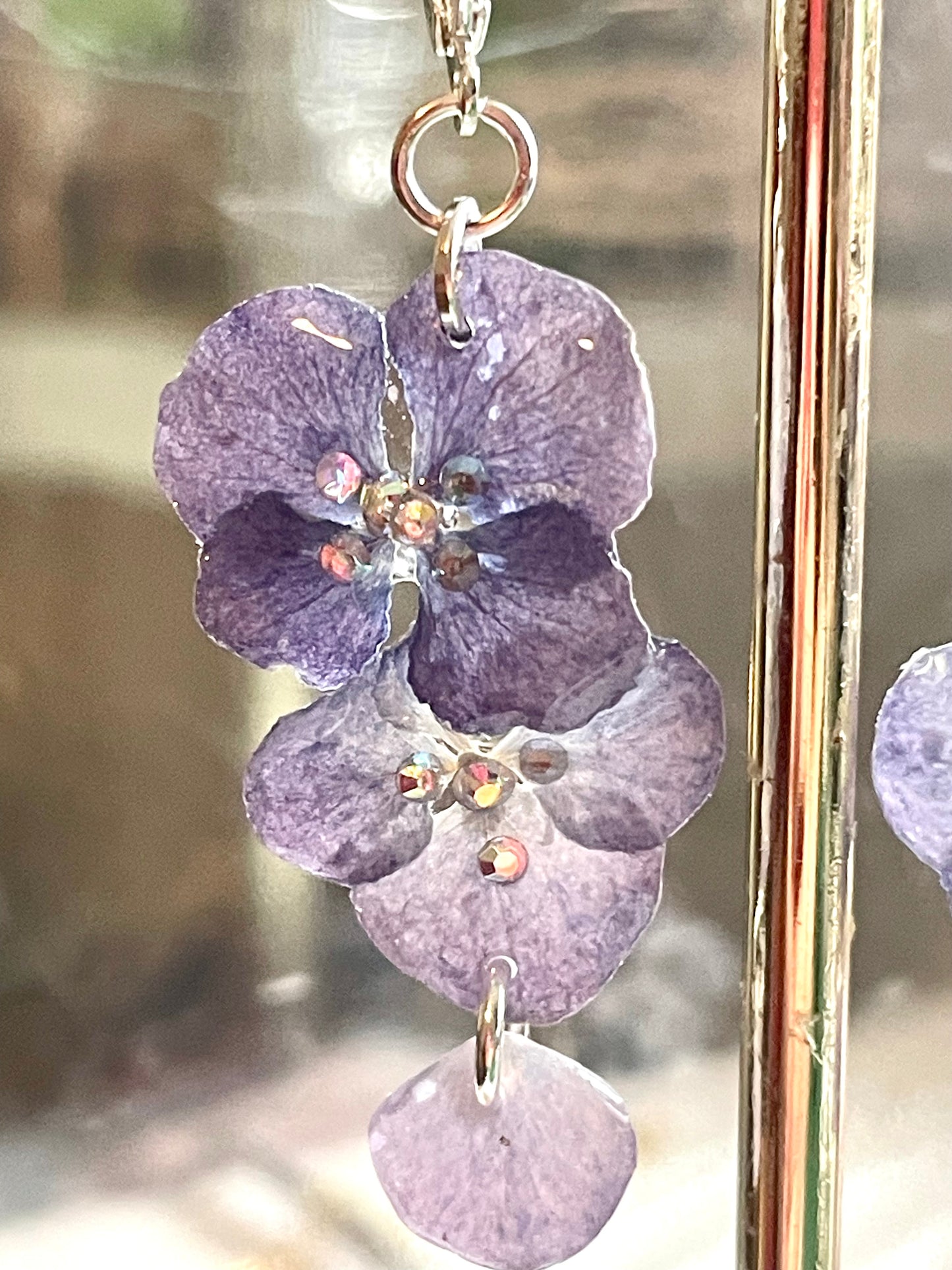 Boucles d’oreilles Hortensia Bleu Fantasia