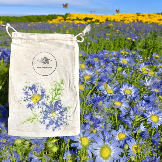 Pochon fleurs Nigelle de Damas