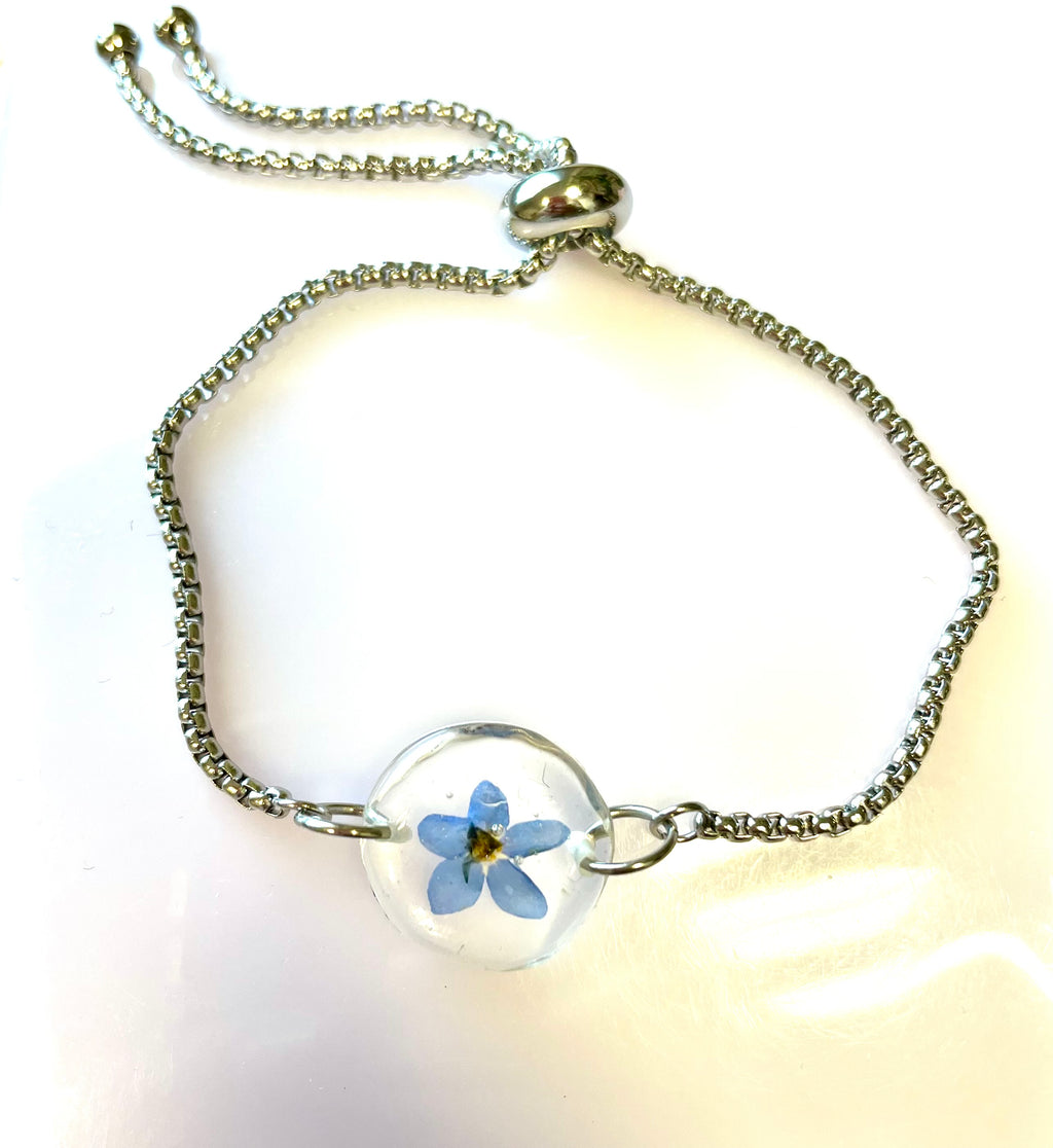 Bracelet rond myosotis - Aux fleurs de Chloé Bracelet rond myosotis Bracelet Bracelet