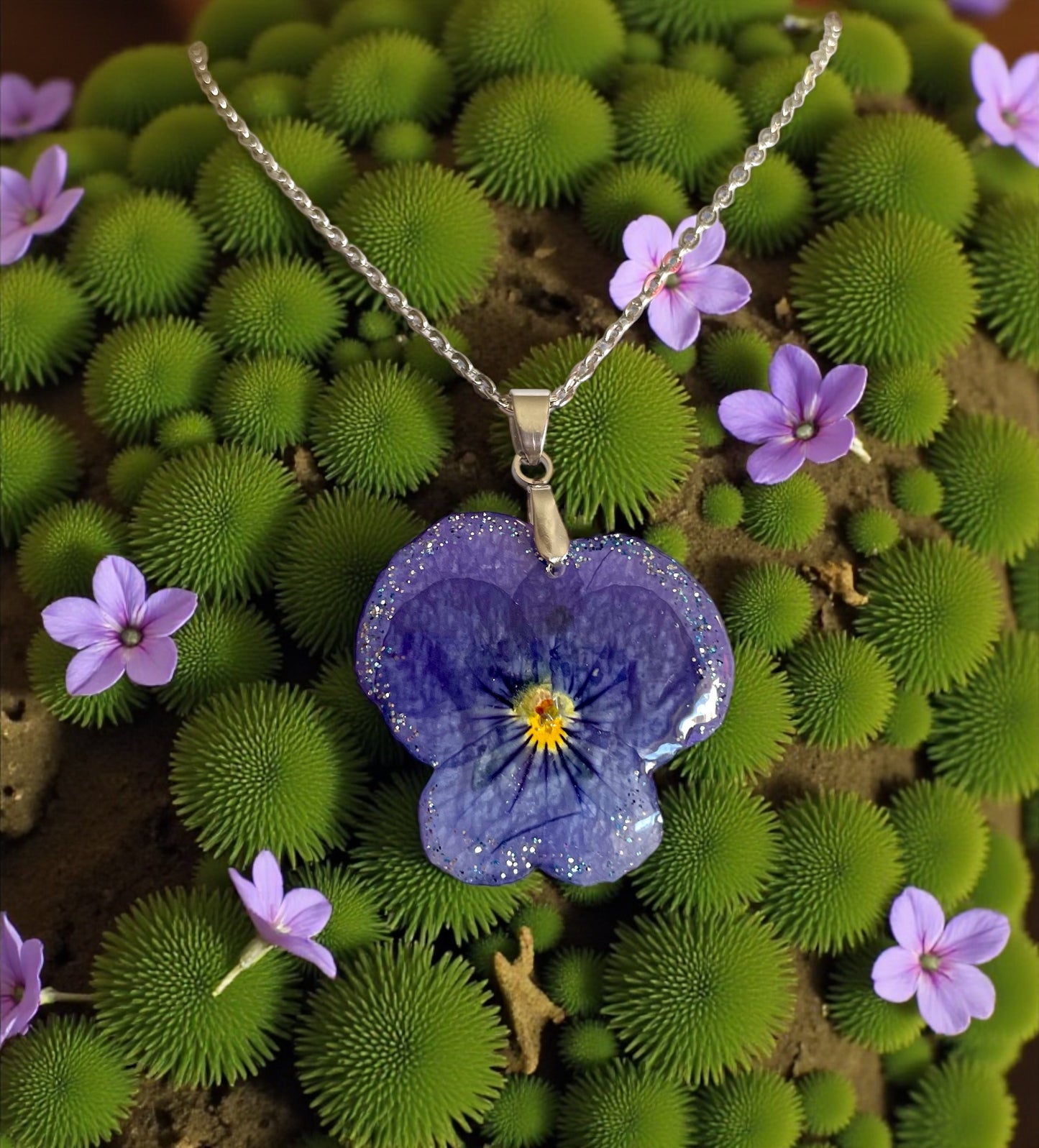 Collier Pensée bleutée