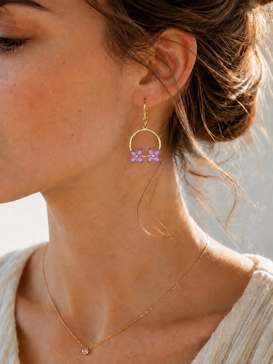 Boucles d’oreilles Fleurs de Lilas