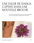 Broche Dahlia Violet en Fleur Naturelle – Bijou Floral 