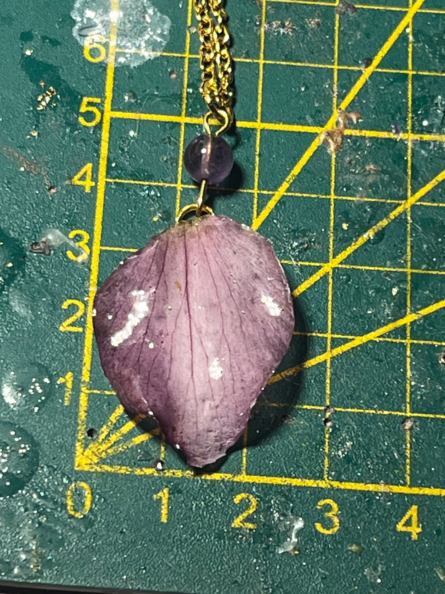 Collier 💜 Améthyste & Hellébore 🌸