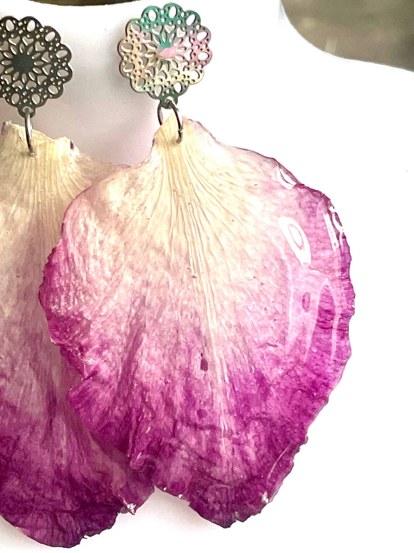Boucles d’oreilles pétales de Glaïeul