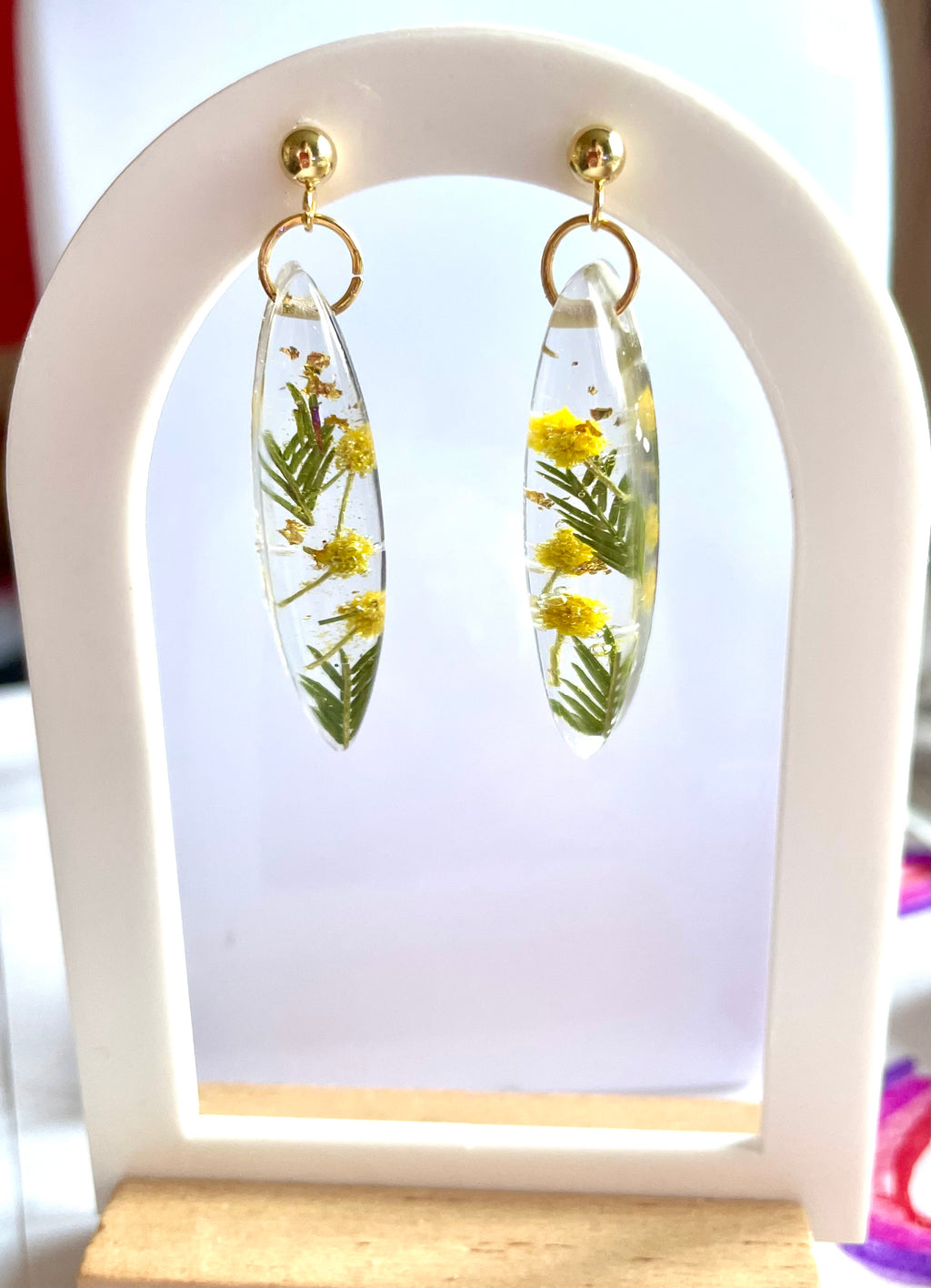 Boucles d’oreilles Mimosa clous - Aux fleurs de Chloé Boucles d’oreilles Mimosa clous Boucles d’oreilles Boucles d’oreilles