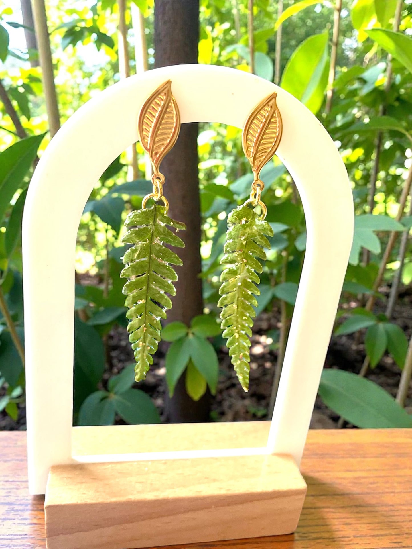 Boucles d’oreilles Fougères